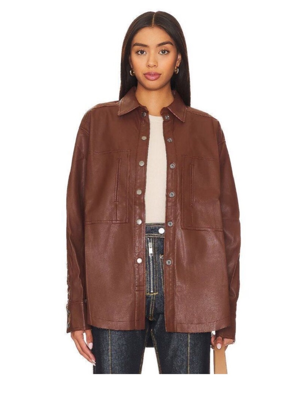 Free people leather jacket